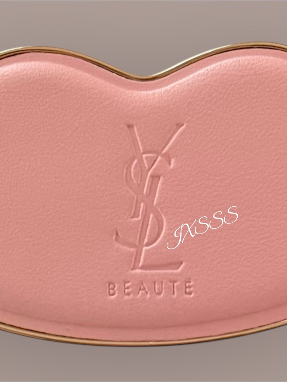 Light-Pink YSL (Yves Saint Laurent) Beauty Cosmetic Bag + Lip-Shaped Mirror SET - Picture 12 of 15